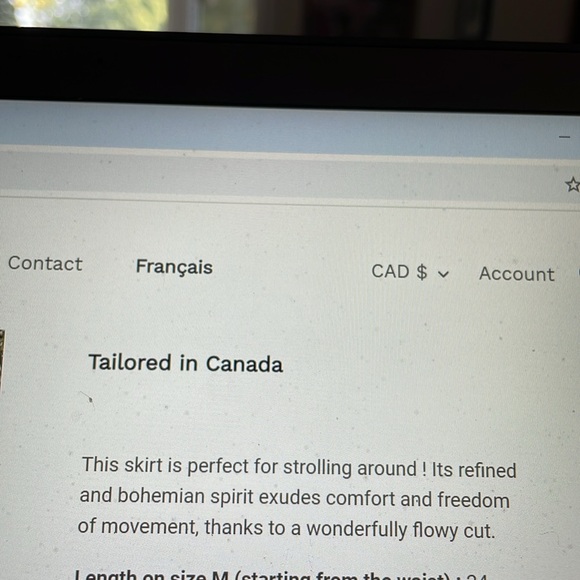 Meemoza ethically produced a line denim look skirt with pockets in xs - Picture 3 of 6